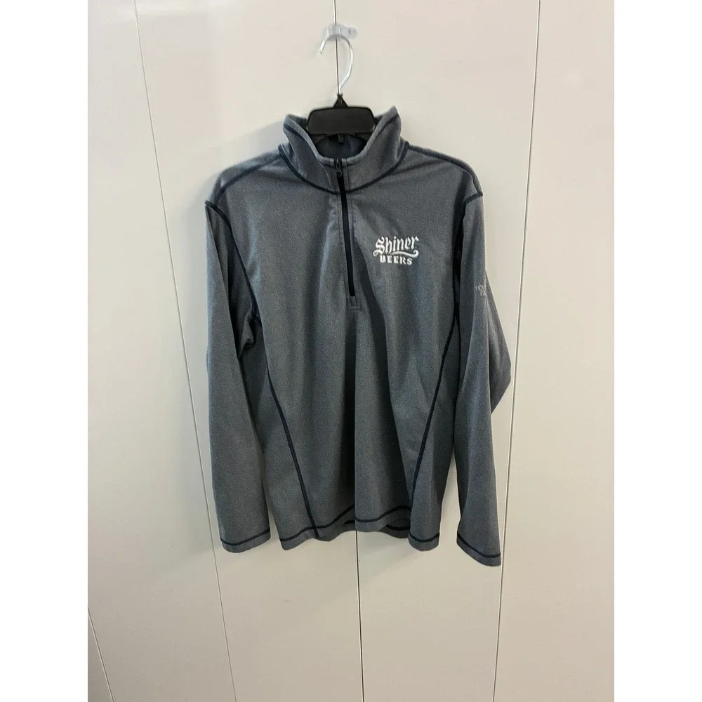 The North Face Shiner Beers Gray Quarter Zip Pullover Mens Large Heathered